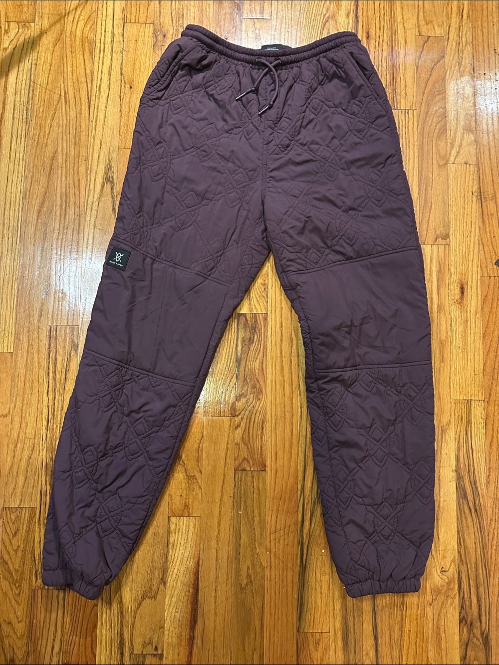 Daily Paper Nembo Pants Quilted Jogger Pants in Plum